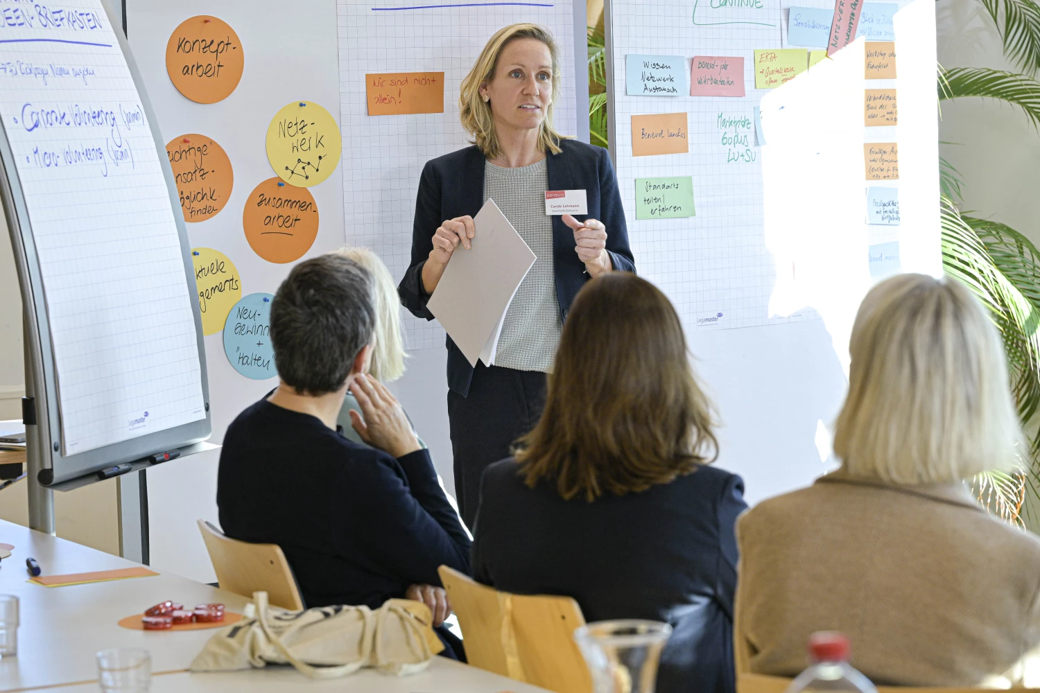 Geschäftsleiterin Carole Lehmann anlässlich eines Workshops