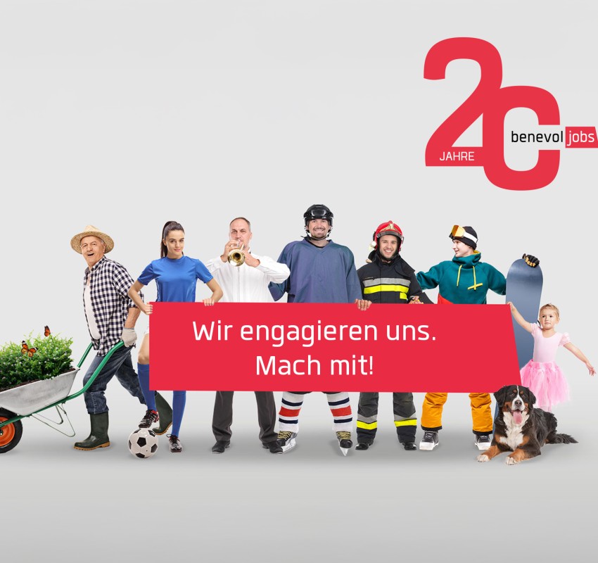 Visual zur Vermittlungsplattform benevol jobs