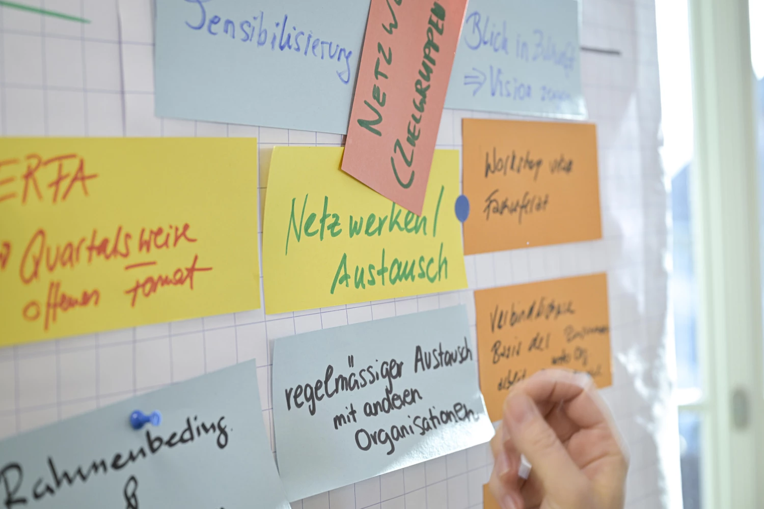 Flipchart anlässlich eines benevol-Workshops