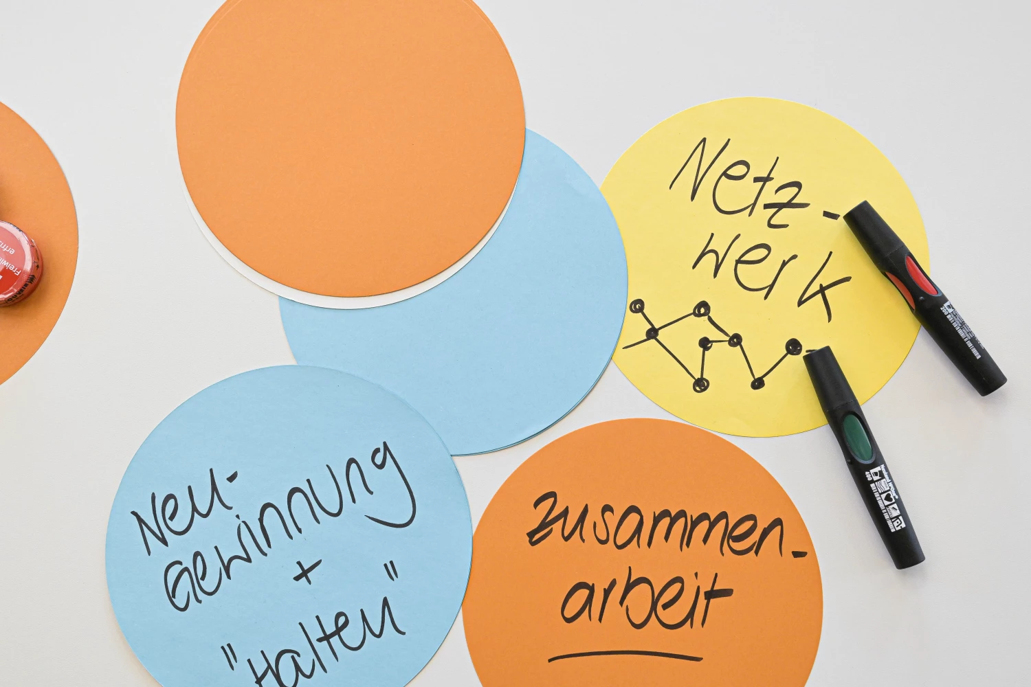 Arbeitsmaterial an einem benevol-Workshop