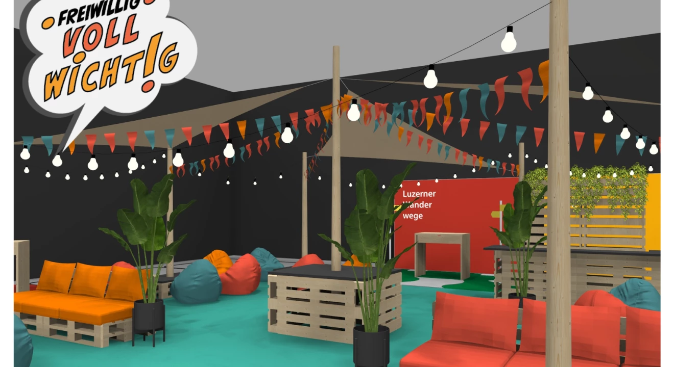 Visualisierung Luga Sonderschau Freiwilligenarbeit